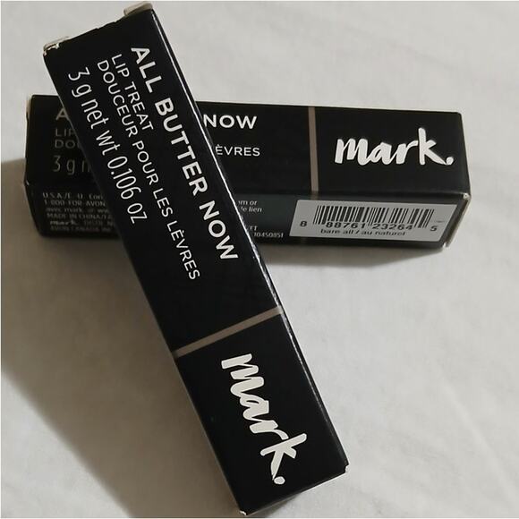 Set of 2-MARK - ALL BUTTER NOW -  BARE ALL - LIP TREAT lipstick NIB - Picture 1 of 9